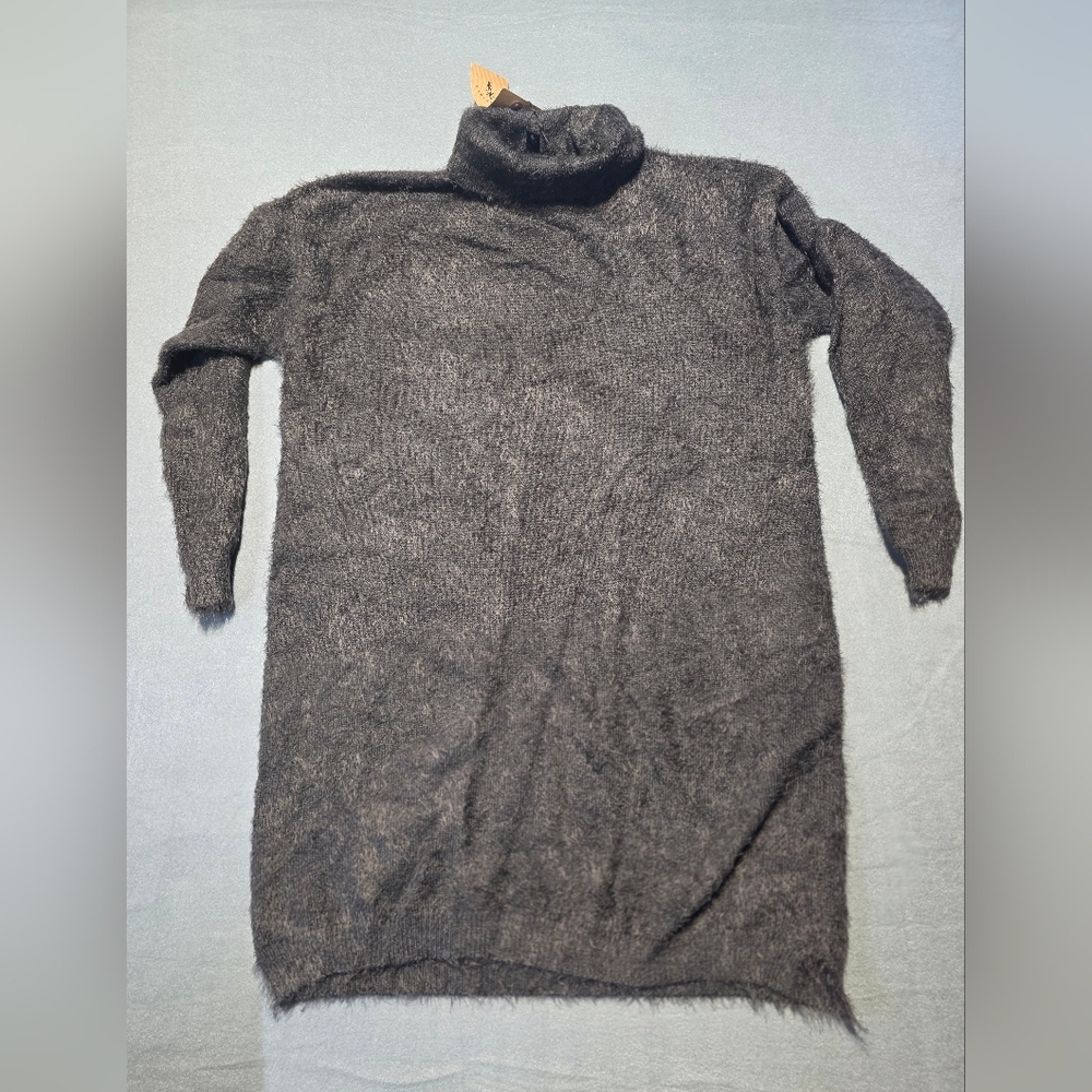 Anthropologie Knot Sisters NWT Charcoal Sweater Dress PTP 22 Length 33